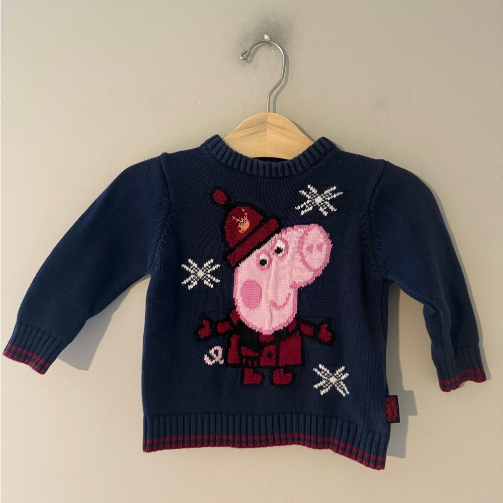 $9 ADD ON Peppa pig George pig long sleeve top‎ 12-18M sweater shirt